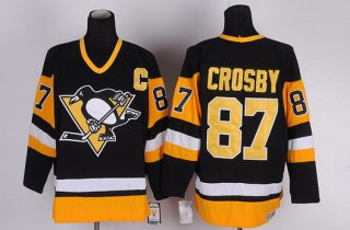 Pittsburgh Penguins #87 Sidney Crosby Black Throwback CCM Jersey