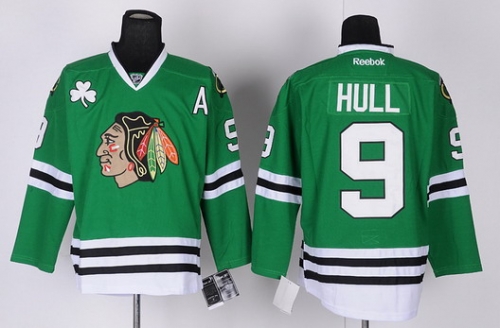 Chicago Blackhawks #9 Bobby Hull Green Jersey