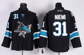 San Jose Sharks #31 Antti Niemi Black Third Jersey