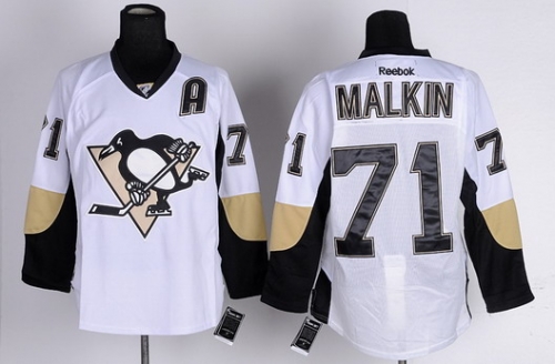 Pittsburgh Penguins #71 Evgeni Malkin White Jersey