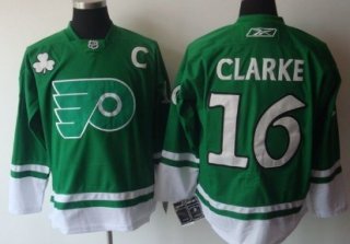 Philadelphia Flyers #16 Bobby Clarke St. Patrick's Day Green Jersey