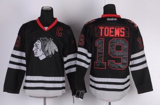 Chicago Blackhawks #19 Jonathan Toews Black Ice Jersey