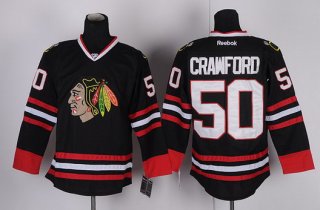 Chicago Blackhawks #50 Corey Crawford Black Jersey