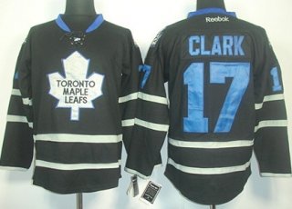 Toronto Maple Leafs #17 Wendel Clark Black Ice Jersey