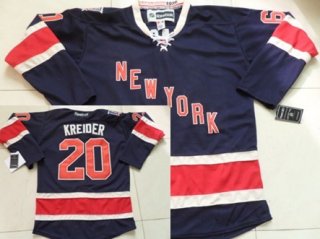 New York Rangers #20 Chris Kreider Navy Blue Third 85TH Jersey