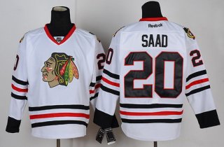 Chicago Blackhawks #20 Brandon Saad White Jersey