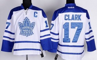 Toronto Maple Leafs #17 Wendel Clark White Third Jersey