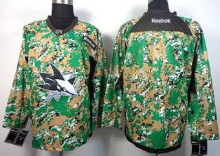 San Jose Sharks Blank 2014 Camo Jersey