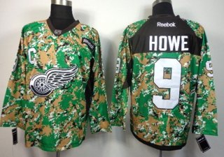 Detroit Red Wings #9 Gordie Howe 2014 Camo Jersey