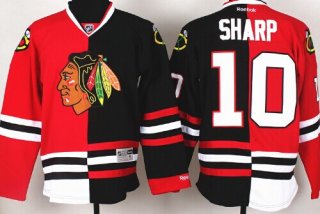 Chicago Blackhawks #10 Patrick Sharp Red/Black Two Tone Jersey