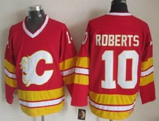 Calgary Flames #10 Gary Roberts Red Third Throwback CCM Jersey