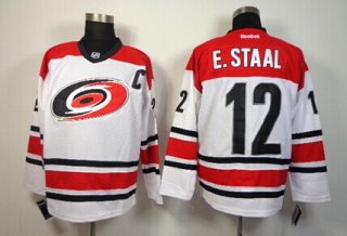 Carolina Hurricanes #12 Eric Staal White Jersey