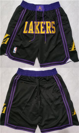 Los Angeles Lakers Black Shorts (Run Small)