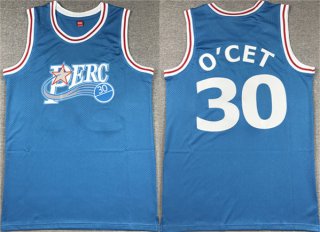 Men's Perc #30 O'Cet Movie Blue Stitched Basketball jersey