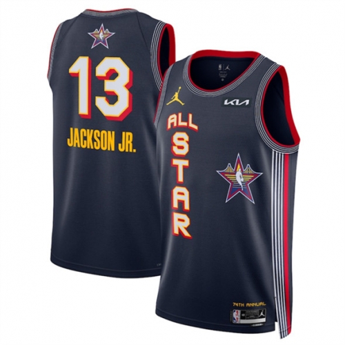 Men's 2025 All-Star #13 Jaren Jackson Jr. Navy Stitched Basketball Jersey