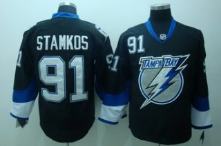 Tampa Bay Lightning #91 Steven Stamkos Black Jersey