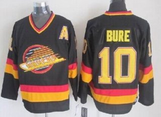 Vancouver Canucks #10 Pavel Bure Black Throwback CCM Jersey