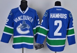 Vancouver Canucks #2 Dan Hamhuis Blue Jersey