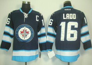 Winnipeg Jets #16 Andrew Ladd Navy Blue Jersey