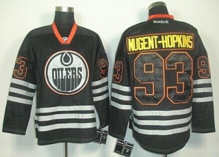 Edmonton Oilers #93 Ryan Nugent-Hopkins Black Ice Jersey