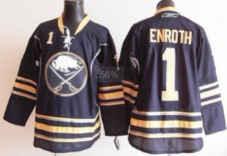 Buffalo Sabres #1 Jhonas Enroth Navy Blue Jersey