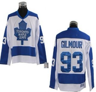 Toronto Maple Leafs #93 Doug Gilmour White With Blue Throwback CCM Jersey