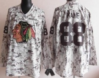 Chicago Blackhawks #88 Patrick Kane White Camo Jersey