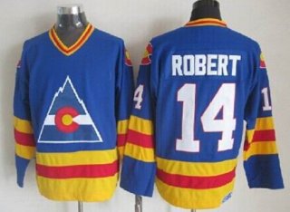 Colorado Avalanche #14 Joe Robert Blue Throwback CCM Jersey