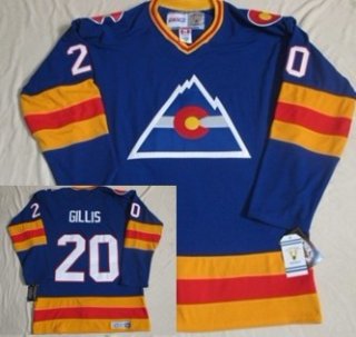 Colorado Avalanche #20 Mike Gillis Blue Throwback CCM Jersey