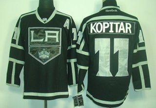 Los Angeles Kings #11 Anze Kopitar Black Ice Jersey