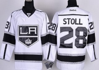 Los Angeles Kings #28 Jarret Stoll White Jersey