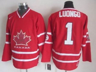 2010 Olympics Canada #1 Roberto Luongo Red Jersey