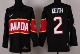 2014 Olympics Canada #2 Duncan Keith Black Jersey