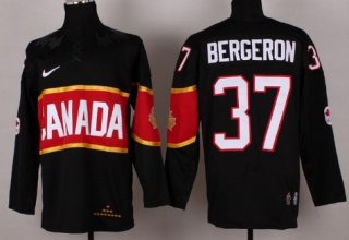 2014 Olympics Canada #37 Patrice Bergeron Black Jersey