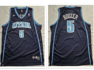 Men's UTAH JAZZ #5 Carlos Boozer Dark Blue ADIDAS SWINGMAN JERSEY