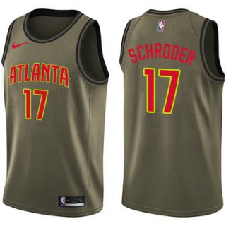 Nike Atlanta Hawks #17 Dennis Schroder Green Salute to Service NBA Swingman Jersey