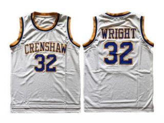 Crenshaw Love And Baskeball 32 Monica Wright White Stitched Movie Jersey