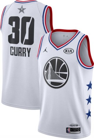 Jordan Men's 2019 NBA All-Star Game #30 Steph Curry White Dri-FIT Swingman Jersey