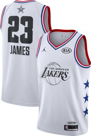 Jordan Men's 2019 NBA All-Star Game #23 LeBron James White Dri-FIT Swingman Jersey