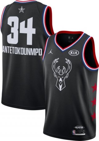 Jordan Men's 2019 NBA All-Star Game #34 Giannis Antetokounmpo Black Dri-FIT Swingman Jersey