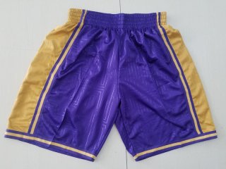 Men's Los Angeles Lakers 2018-19 Purple Hardwood Classics Soul Swingman Throwback Shorts