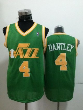 Utah Jazz #4 Adrian Dantley Green Swingman Throwback Jersey