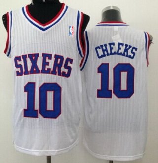 Philadelphia 76ers #10 Maurice Cheeks White Swingman Jersey