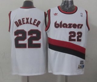 Portland Trail Blazers #22 Clyde Drexler White Swingman Throwback Jersey