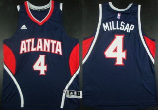 Atlanta Hawks #4 Paul Millsap Revolution 30 Swingman 2014 New Navy Blue Jersey