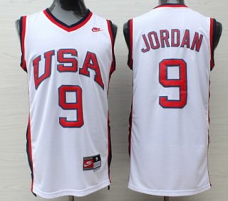 1984 Olympics Team USA #9 Michael Jordan White Swingman Jersey