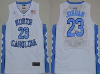 Men's North Carolina Tar Heels #23 Michael Jordan 2016 White Swingman College Basketball Jersey