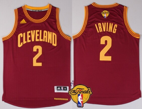 Men's Cleveland Cavaliers #2 Kyrie Irving 2016 The NBA Finals Patch Red Jersey