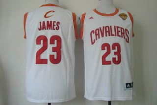 Men's Cleveland Cavaliers #23 LeBron James 2016 The NBA Finals Patch White Swingman Jersey