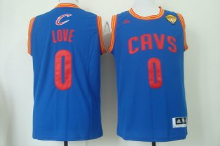 Men's Cleveland Cavaliers #0 Kevin Love 2016 The NBA Finals Patch Light Blue Swingman Jersey